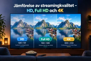 Jämförelse av streamingkvalitet – HD, Full HD och 4K